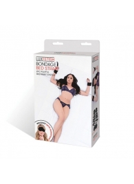 Чёрные манжеты для фиксации на кровати Bondage Bed Strap - Lux Fetish - купить с доставкой в Улан-Удэ