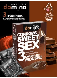 Презервативы для орального секса DOMINO Sweet Sex с ароматом шоколадного мусса - 3 шт. - Domino - купить с доставкой в Улан-Удэ
