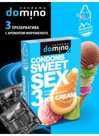 Презервативы для орального секса DOMINO Sweet Sex с ароматом мороженого - 3 шт. - Domino - купить с доставкой в Улан-Удэ
