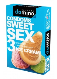 Презервативы для орального секса DOMINO Sweet Sex с ароматом мороженого - 3 шт. - Domino - купить с доставкой в Улан-Удэ