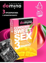Презервативы для орального секса DOMINO Sweet Sex с ароматом манго - 3 шт. - Domino - купить с доставкой в Улан-Удэ