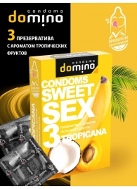 Презервативы для орального секса DOMINO Sweet Sex с ароматом тропических фруктов - 3 шт. - Domino - купить с доставкой в Улан-Удэ