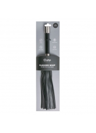 Черная плеть Easytoys Flogger With Metal Grip - 38 см. - Easy toys - купить с доставкой в Улан-Удэ