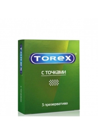 Текстурированные презервативы Torex  С точками  - 3 шт. - Torex - купить с доставкой в Улан-Удэ