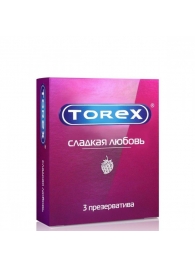 Презервативы Torex  Сладкая любовь  с ароматом клубники - 3 шт. - Torex - купить с доставкой в Улан-Удэ