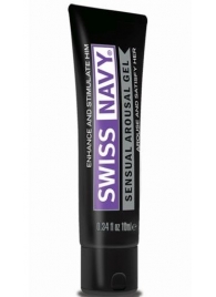 Возбуждающий гель-лубрикант на водной основе Sensual Arousal Lubricant - 10 мл. - Swiss navy - купить с доставкой в Улан-Удэ