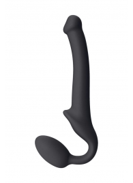 Черный безремневой страпон Silicone Bendable Strap-On S - Strap-on-me - купить с доставкой в Улан-Удэ