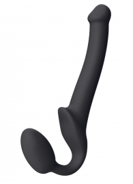 Черный безремневой страпон Silicone Bendable Strap-On S - Strap-on-me - купить с доставкой в Улан-Удэ