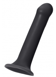 Черный фаллос на присоске Silicone Bendable Dildo XL - 20 см. - Strap-on-me - купить с доставкой в Улан-Удэ