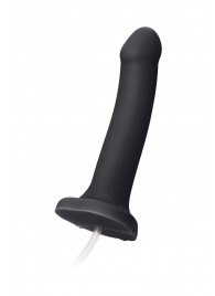 Черный фаллос с имитацией эякуляции Silicon Cum Dildo L - 19,6 см. - Strap-on-me - купить с доставкой в Улан-Удэ