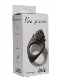 Черное эрекционное виброкольцо Pure Passion Midnight - Lola Games - в Улан-Удэ купить с доставкой