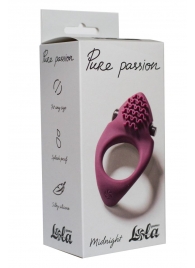 Бордовое эрекционное виброкольцо Pure Passion Midnight - Lola Games - в Улан-Удэ купить с доставкой