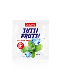 Пробник гель-смазки Tutti-frutti со вкусом мяты - 4 гр. - Биоритм - купить с доставкой в Улан-Удэ