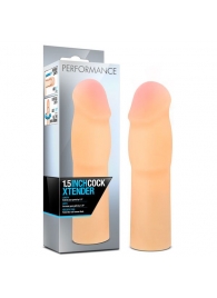 Телесная насадка-удлинитель на пенис PERFORMANCE 1.5INCH COCK XTENDER - 16 см. - Blush Novelties - в Улан-Удэ купить с доставкой
