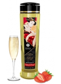 Массажное масло с ароматом клубники и шампанского Romance - 240 мл. - Shunga - купить с доставкой в Улан-Удэ