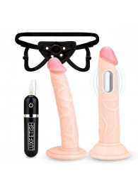 Регулируемые трусики с 2 насадками - 16 и 15 см. - Lux Fetish - купить с доставкой в Улан-Удэ