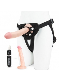 Регулируемые трусики с 2 насадками - 16 и 15 см. - Lux Fetish - купить с доставкой в Улан-Удэ