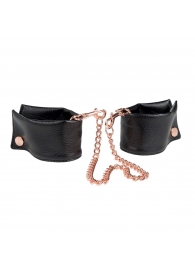 Черные мягкие наручники Entice French Cuffs с цепью - California Exotic Novelties - купить с доставкой в Улан-Удэ