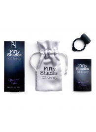 Темно-серое эрекционное кольцо Vibrating Love Ring с вибрацией - Fifty Shades of Grey - в Улан-Удэ купить с доставкой