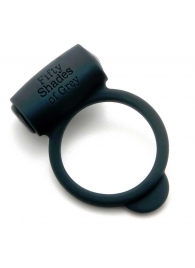 Темно-серое эрекционное кольцо Vibrating Love Ring с вибрацией - Fifty Shades of Grey - в Улан-Удэ купить с доставкой