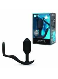 Черное эрекционное кольцо с анальным плагом Snug   Tug - b-Vibe - в Улан-Удэ купить с доставкой