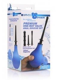 Анальный душ с 3 насадками Premium One-way Valve Anal Douche Set - XR Brands - купить с доставкой в Улан-Удэ