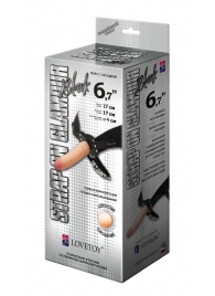 Пояс-трусики с насадкой Glamour - 17 см. - LOVETOY (А-Полимер) - купить с доставкой в Улан-Удэ