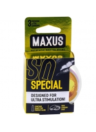 Презервативы с точками и рёбрами в пластиковом кейсе MAXUS Special - 3 шт. - Maxus - купить с доставкой в Улан-Удэ