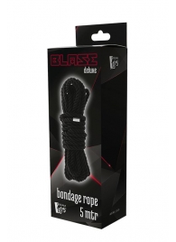 Черная веревка для шибари DELUXE BONDAGE ROPE - 5 м. - Dream Toys - купить с доставкой в Улан-Удэ