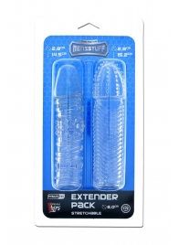 Комплект из 2 прозрачных насадок на пенис PENIS EXTENDER PACK - Dream Toys - в Улан-Удэ купить с доставкой