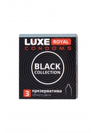Черные презервативы LUXE Royal Black Collection - 3 шт. - Luxe - купить с доставкой в Улан-Удэ