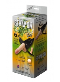Пояс-трусики с 2 насадками Exotic-Sara - 16,5 см. - LOVETOY (А-Полимер) - купить с доставкой в Улан-Удэ
