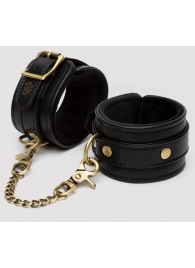 Черные оковы на ноги Bound to You Faux Leather Ankle Cuffs - Fifty Shades of Grey - купить с доставкой в Улан-Удэ