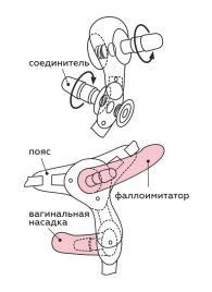 Черный пояс для женщин BEST SELECT с 3 насадками - LOVETOY (А-Полимер) - купить с доставкой в Улан-Удэ