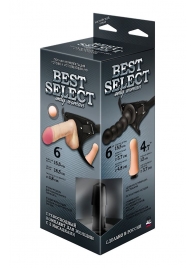 Черный пояс для женщин BEST SELECT с 3 насадками - LOVETOY (А-Полимер) - купить с доставкой в Улан-Удэ