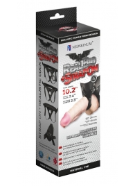 Гигантский фаллоимитатор на присоске в комплекте с трусиками - 26 см. - LOVETOY (А-Полимер) - купить с доставкой в Улан-Удэ