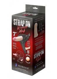 Реалистичный страпон Woman Midi с вагинальной пробкой - 19 см. - LOVETOY (А-Полимер) - купить с доставкой в Улан-Удэ
