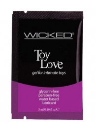 Лубрикант на водной основе для использования с игрушками WICKED Toy Love - 3 мл. - Wicked - купить с доставкой в Улан-Удэ