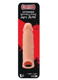 Телесная насадка EXTENDER WITH BALL STRAP 6.5 - 17 см. - Dream Toys - в Улан-Удэ купить с доставкой