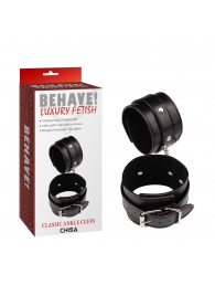 Черные оковы Classic Ankle Cuffs - Chisa - купить с доставкой в Улан-Удэ