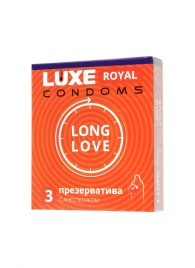 Презервативы с продлевающим эффектом LUXE Royal Long Love - 3 шт. - Luxe - купить с доставкой в Улан-Удэ