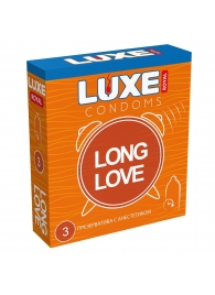 Презервативы с продлевающим эффектом LUXE Royal Long Love - 3 шт. - Luxe - купить с доставкой в Улан-Удэ