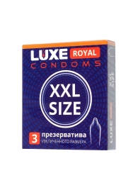 Презервативы увеличенного размера LUXE Royal XXL Size - 3 шт. - Luxe - купить с доставкой в Улан-Удэ