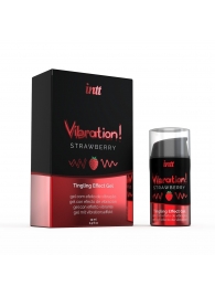 Жидкий интимный гель с эффектом вибрации Vibration! Strawberry - 15 мл. - INTT - купить с доставкой в Улан-Удэ