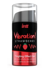 Жидкий интимный гель с эффектом вибрации Vibration! Strawberry - 15 мл. - INTT - купить с доставкой в Улан-Удэ