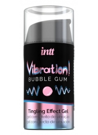 Жидкий интимный гель с эффектом вибрации Vibration! Bubble Gum - 15 мл. - INTT - купить с доставкой в Улан-Удэ