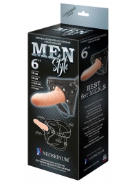 Телесный пустотелый харнесс MEN Style - 17,5 см. - LOVETOY (А-Полимер) - купить с доставкой в Улан-Удэ