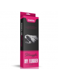 Серебристая плетка Struggle My Flogger с черной ручкой - 45 см. - Lovetoy - купить с доставкой в Улан-Удэ