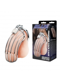 Металлическая клетка Prisoner Cock Сage с замком - BlueLine - купить с доставкой в Улан-Удэ