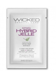 Гель-лубрикант на водно-силиконовой основе Simply Hybrid Jelle - 3 мл. - Wicked - купить с доставкой в Улан-Удэ